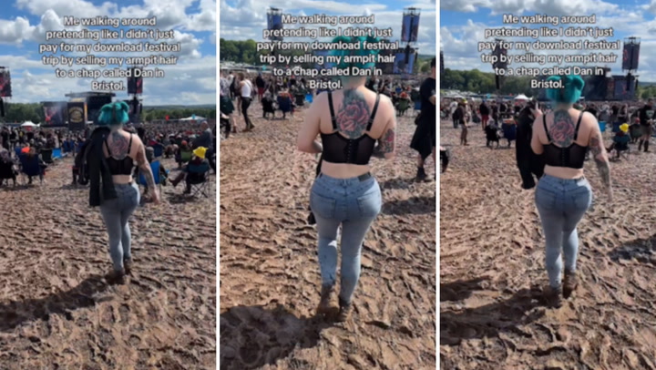 Model paid for Download Festival tickets after selling armpit hair online